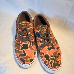 Rare Nike Stefan Janoski Sneakers Orange and Brown Camouflage Mens 6.5